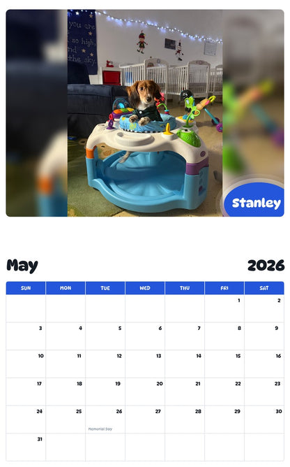 2026 - 2027 Stanley - Pawidols Pet Calendar