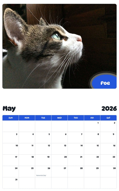 2026 - 2027 Poe - Pawidols Pet Calendar
