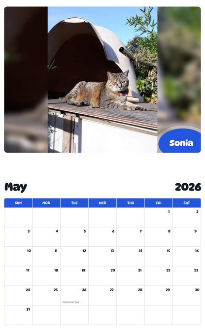 2026 - 2027 Sonia - Pawidols Pet Calendar