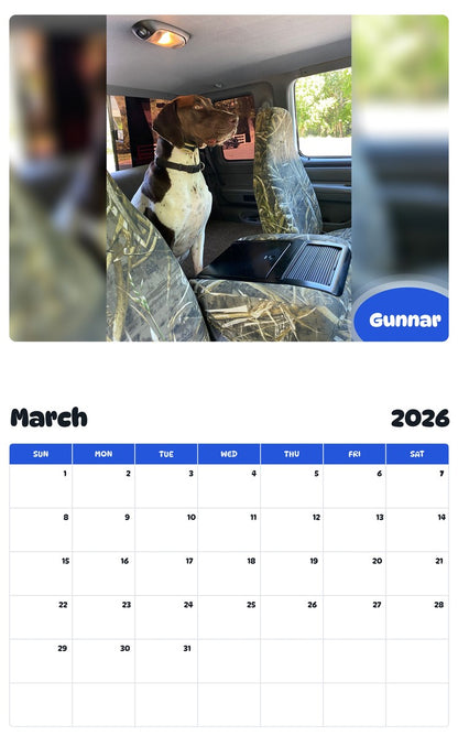 November 2025 - October 2026 Gunnar - Pawidols Pet Calendar