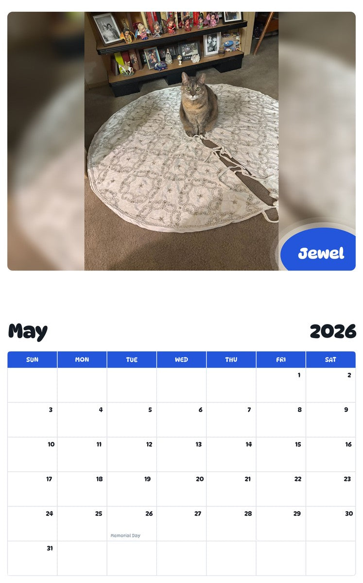 2026 - 2027 Jewel - Pawidols Pet Calendar
