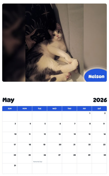 2026 - 2027 Nelson - Pawidols Pet Calendar