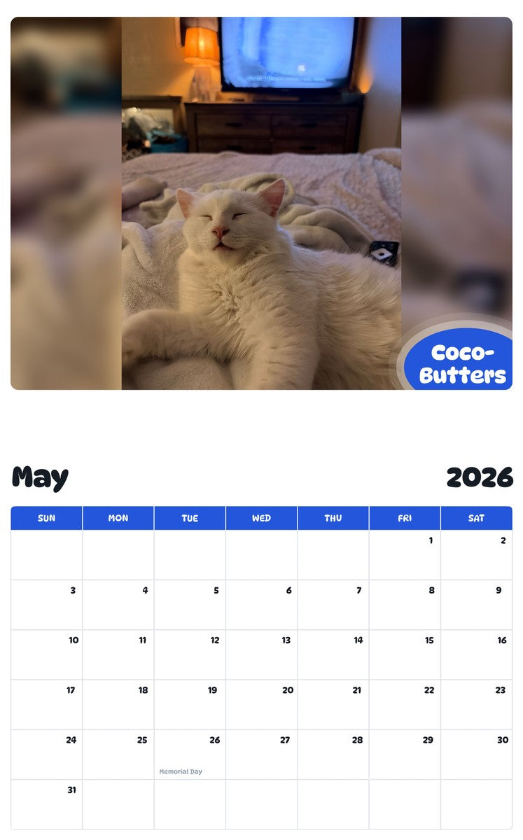 2026 - 2027 Coco-Butters - Pawidols Pet Calendar