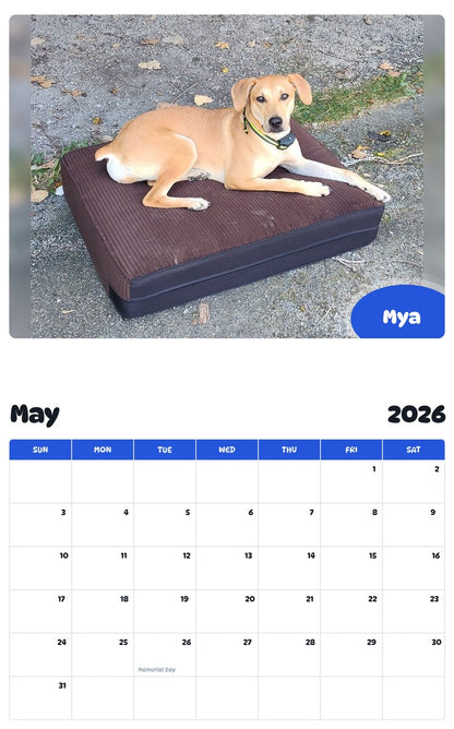 2026 - 2027 Mya - Pawidols Pet Calendar