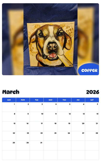November 2025 - October 2026 COPPER - Pawidols Pet Calendar