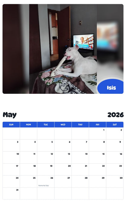 2026 - 2027 Isis - Pawidols Pet Calendar
