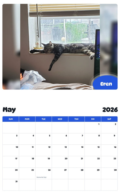 2026 - 2027 Eren - Pawidols Pet Calendar