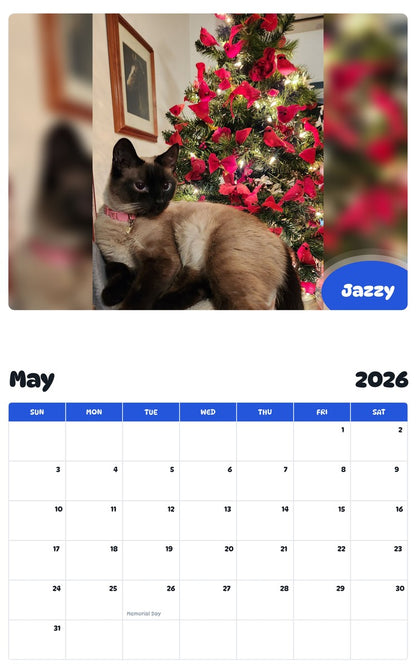 2026 - 2027 Jazzy - Pawidols Pet Calendar