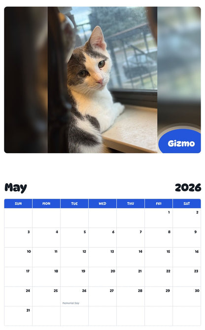 2026 - 2027 Gizmo - Pawidols Pet Calendar
