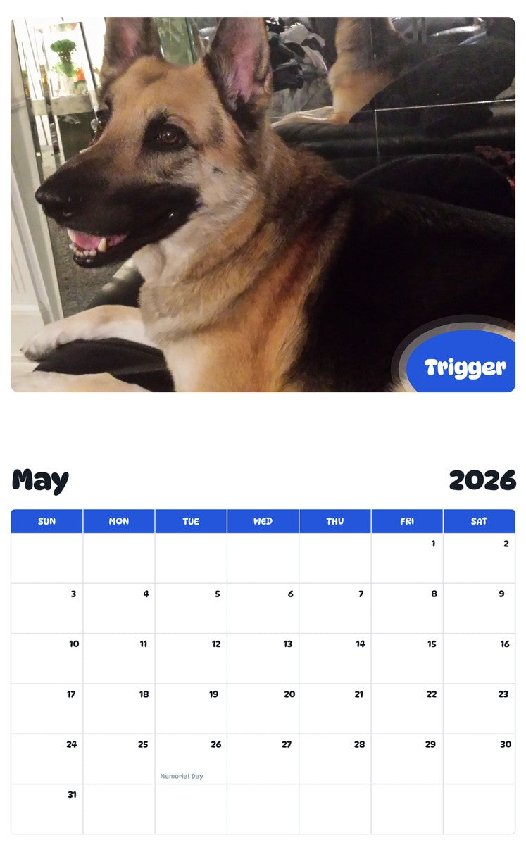 2026 - 2027 Trigger - Pawidols Pet Calendar