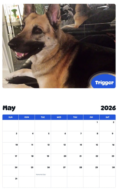 2026 - 2027 Trigger - Pawidols Pet Calendar