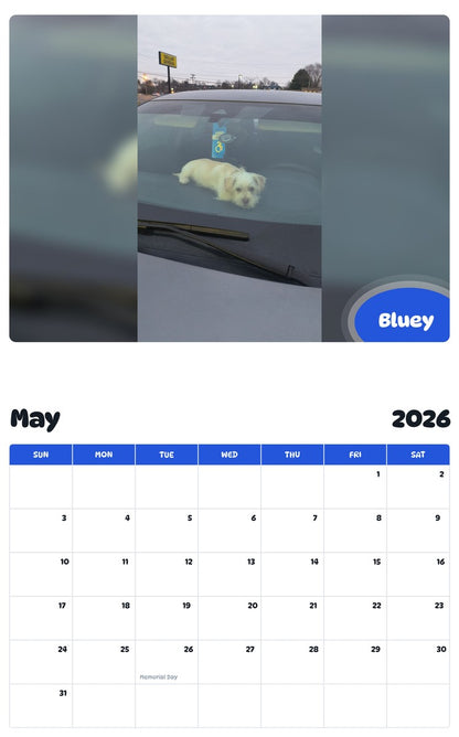 2026 - 2027 Bluey - Pawidols Pet Calendar