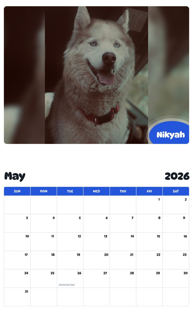 2026 - 2027 Nikyah - Pawidols Pet Calendar