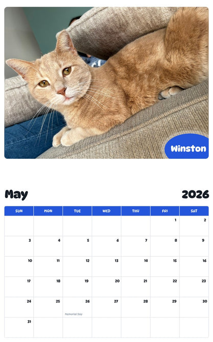 2026 - 2027 Winston - Pawidols Pet Calendar