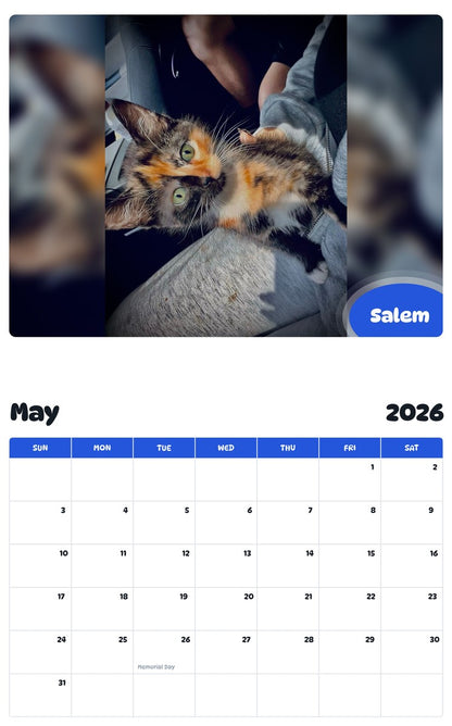 2026 - 2027 Salem - Pawidols Pet Calendar