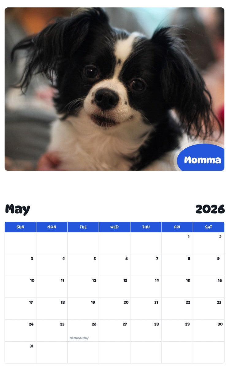2026 - 2027 Momma - Pawidols Pet Calendar