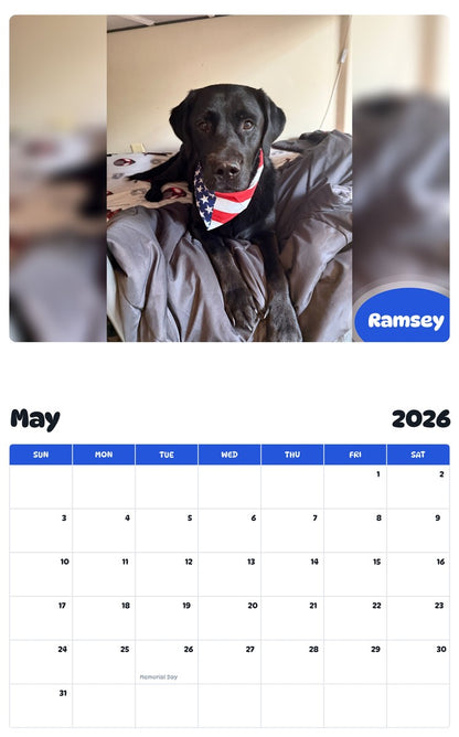 2026 - 2027 Ramsey - Pawidols Pet Calendar