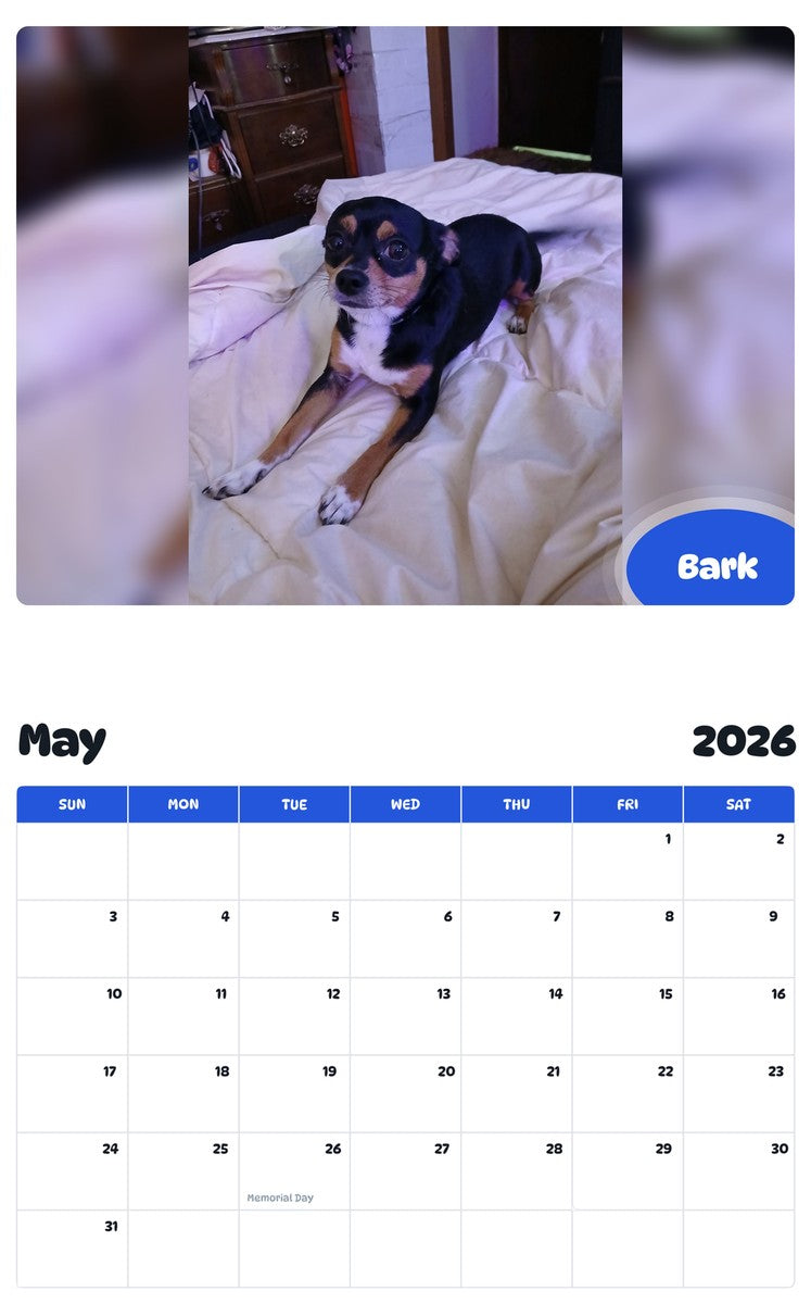 2026 - 2027 Bark - Pawidols Pet Calendar