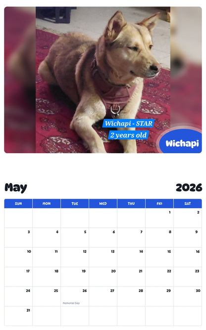 2026 - 2027 Wichapi - Pawidols Pet Calendar