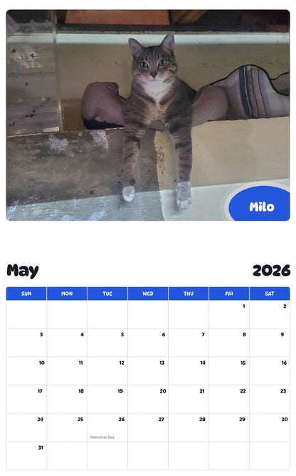 2026 - 2027 Milo - Pawidols Pet Calendar