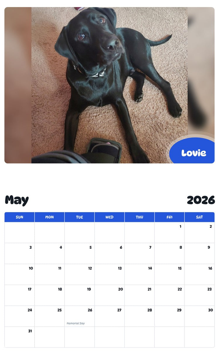 2026 - 2027 Lovie - Pawidols Pet Calendar