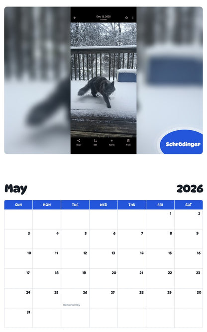 2026 - 2027 Schrödinger - Pawidols Pet Calendar