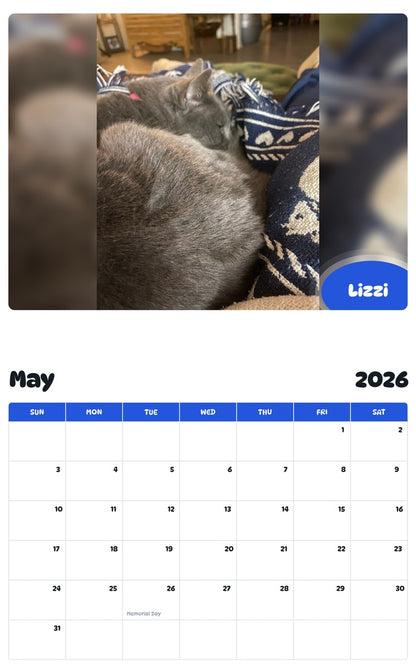 2026 - 2027 Lizzi - Pawidols Pet Calendar