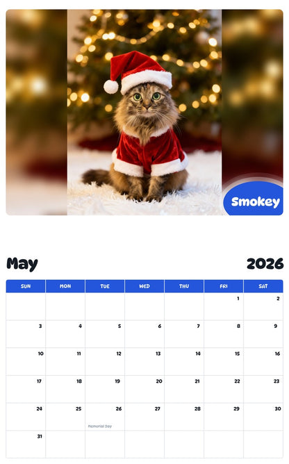 2026 - 2027 Smokey - Pawidols Pet Calendar