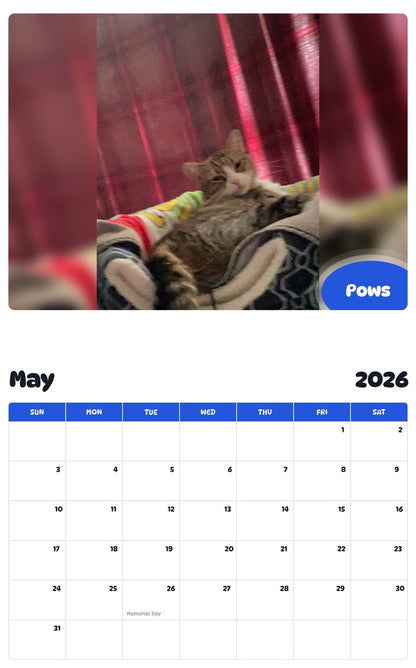 2026 - 2027 Pows - Pawidols Pet Calendar