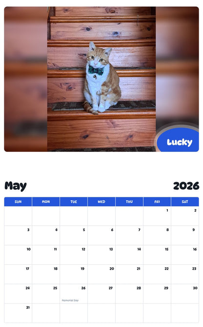 2026 - 2027 Lucky - Pawidols Pet Calendar