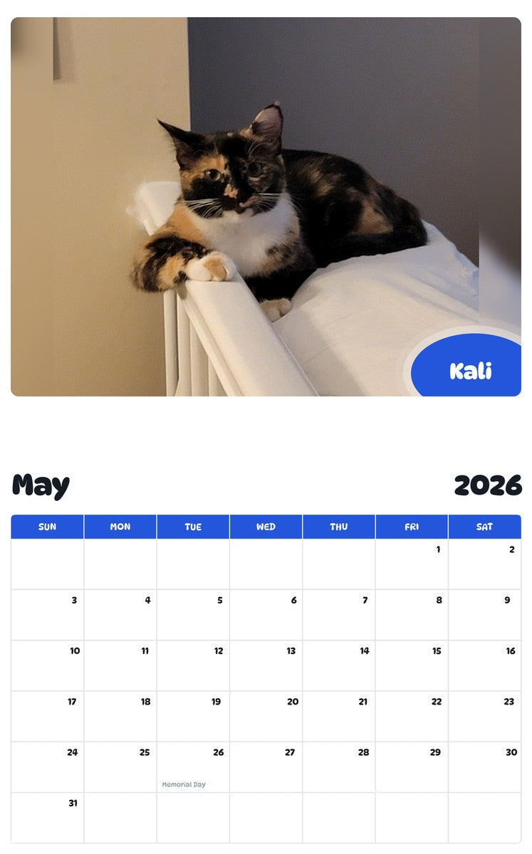 2026 - 2027 Kali - Pawidols Pet Calendar