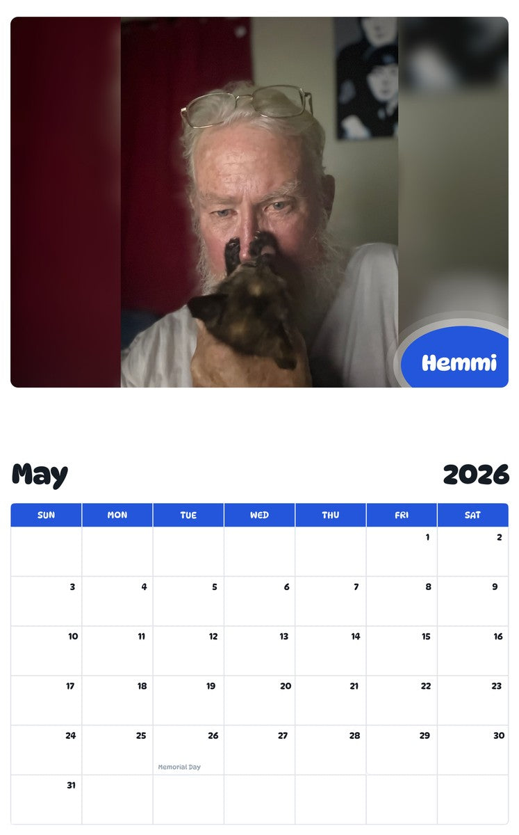 2026 - 2027 Hemmi - Pawidols Pet Calendar