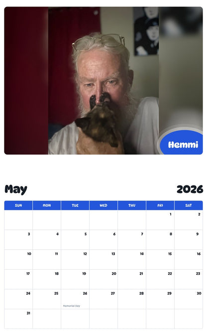 2026 - 2027 Hemmi - Pawidols Pet Calendar