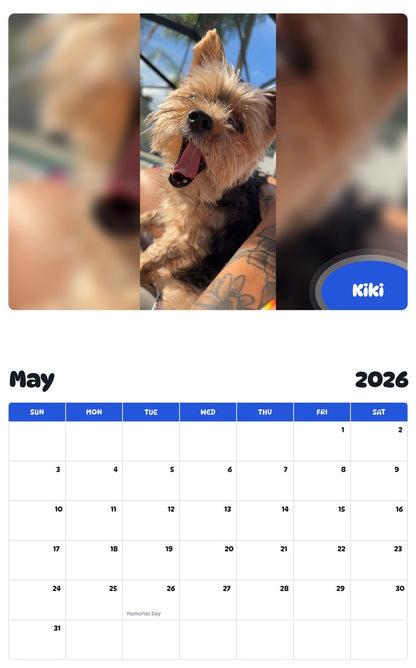 2026 - 2027 Kiki - Pawidols Pet Calendar