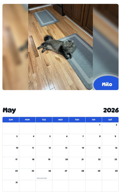 2026 - 2027 Milo - Pawidols Pet Calendar