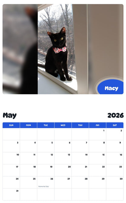 2026 - 2027 Macy - Pawidols Pet Calendar