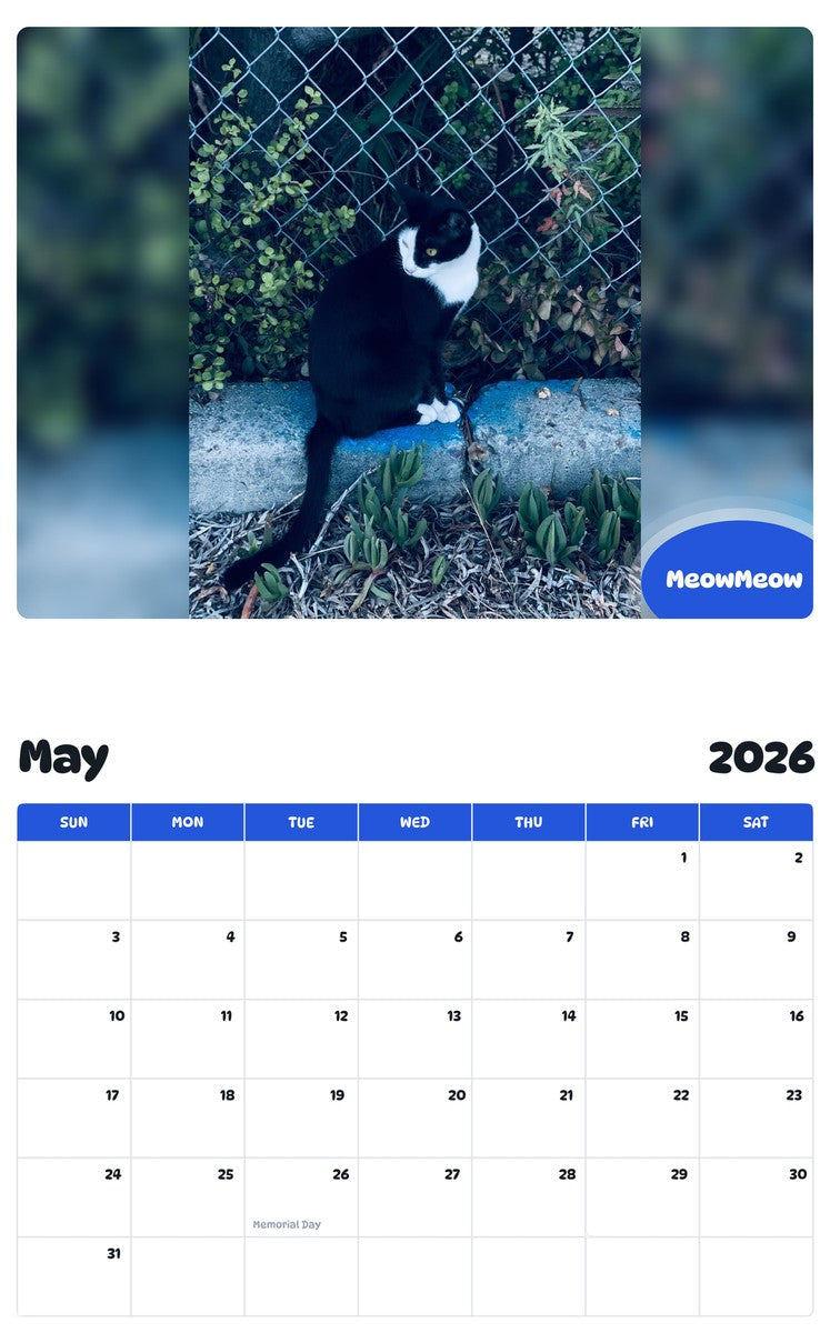 2026 - 2027 MeowMeow - Pawidols Pet Calendar