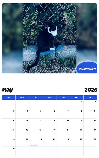 2026 - 2027 MeowMeow - Pawidols Pet Calendar