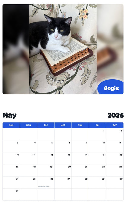 2026 - 2027 Bogie - Pawidols Pet Calendar