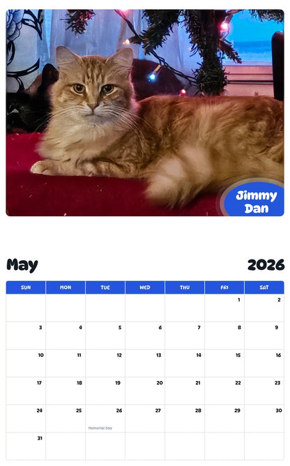 2026 - 2027 Jimmy Dan - Pawidols Pet Calendar