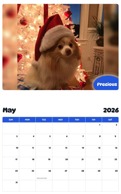 2026 - 2027 Precious - Pawidols Pet Calendar