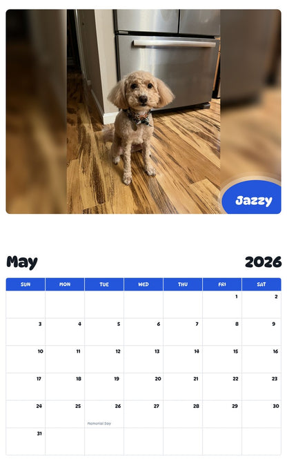 2026 - 2027 Jazzy - Pawidols Pet Calendar