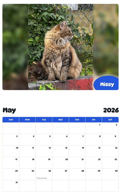 2026 - 2027 Missy - Pawidols Pet Calendar