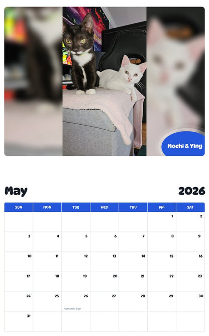2026 - 2027 Mochi & Ying - Pawidols Pet Calendar