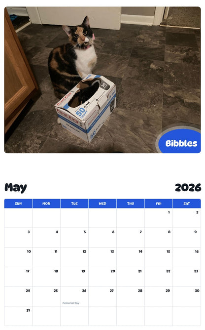 2026 - 2027 Bibbles - Pawidols Pet Calendar