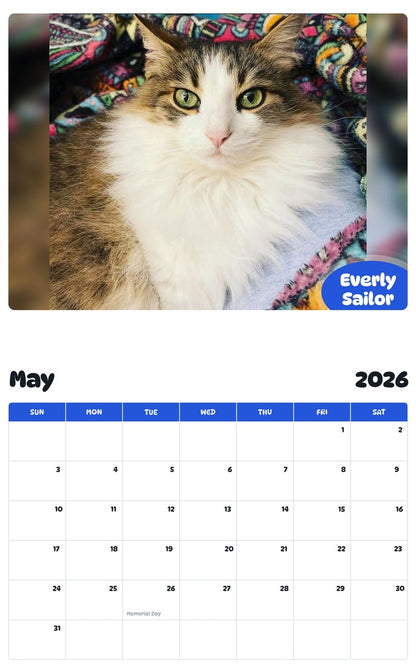 2026 - 2027 Everly Sailor - Pawidols Pet Calendar