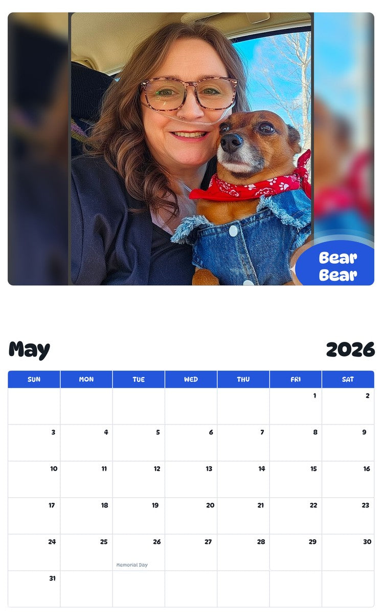 2026 - 2027 Bear Bear - Pawidols Pet Calendar