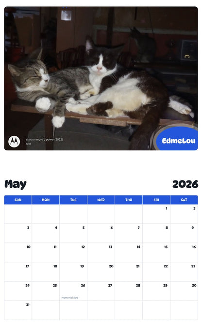 2026 - 2027 EdmeLou - Pawidols Pet Calendar