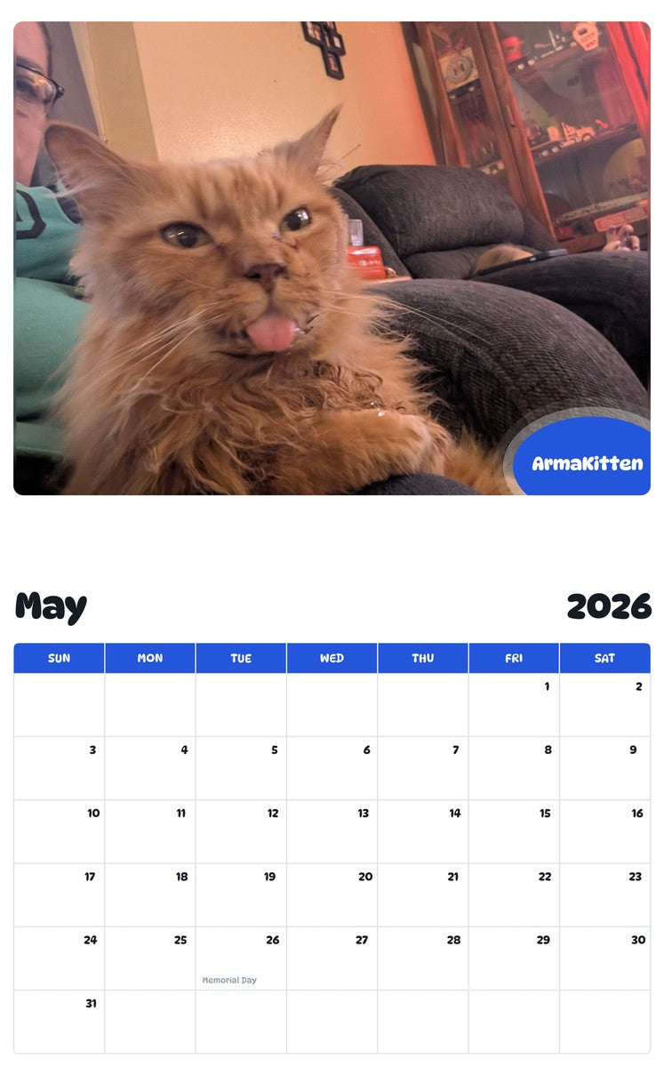 2026 - 2027 ArmaKitten - Pawidols Pet Calendar