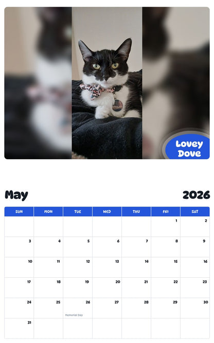 2026 - 2027 Lovey Dove - Pawidols Pet Calendar